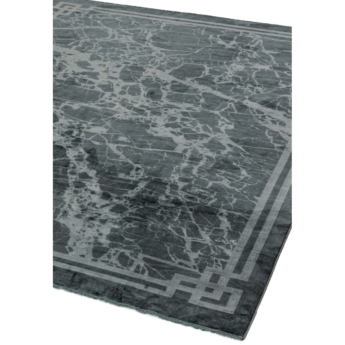 Covor gri modern persan model abstract Zehraya Grey Border 3 mm 200x290 cm ZEHR2002900003