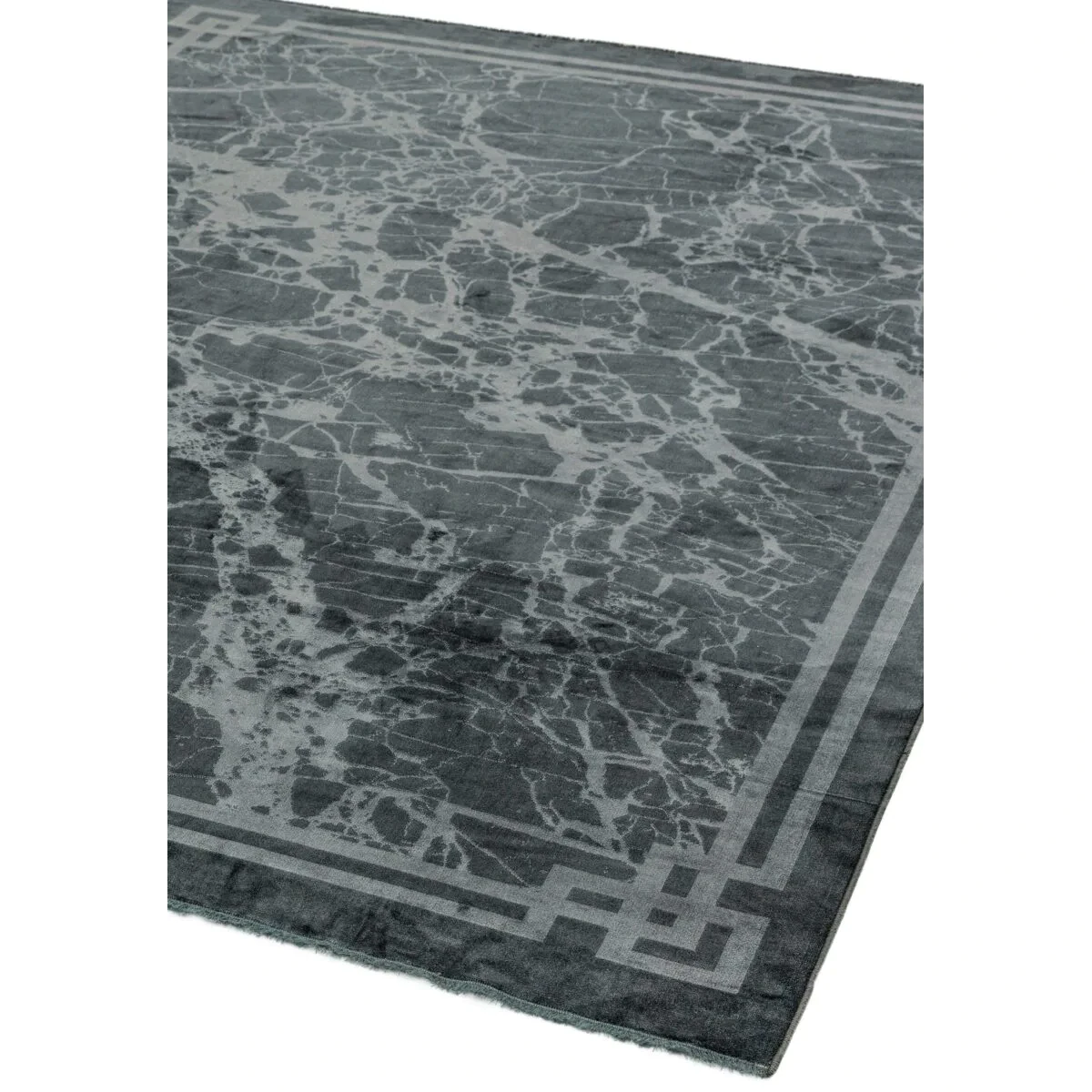 Covor gri modern persan model abstract Zehraya Grey Border 3 mm 120x180 cm ZEHR1201800003