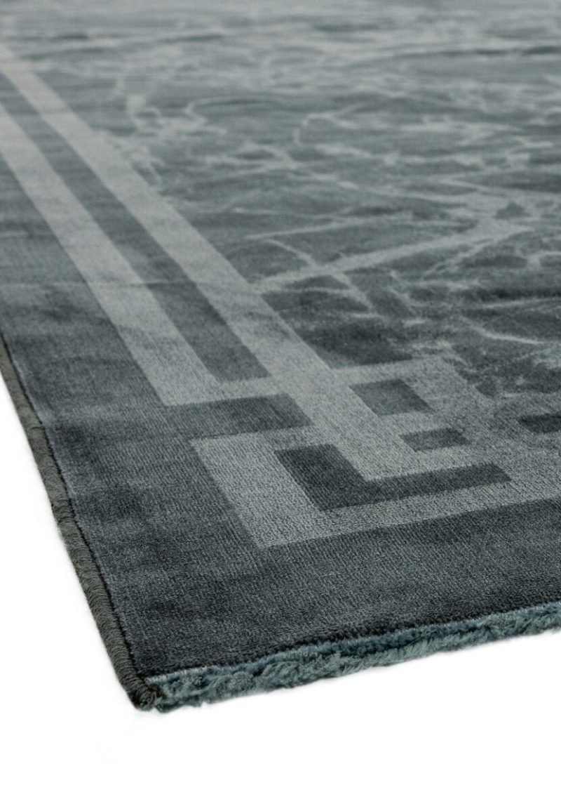 Covor gri modern persan model abstract Zehraya Grey Border 3 mm 120x180 cm ZEHR1201800003 - imagine 5