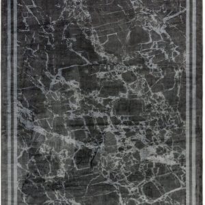 Covor gri modern persan model abstract Zehraya Grey Border 3 mm 160x230 cm ZEHR1602300003