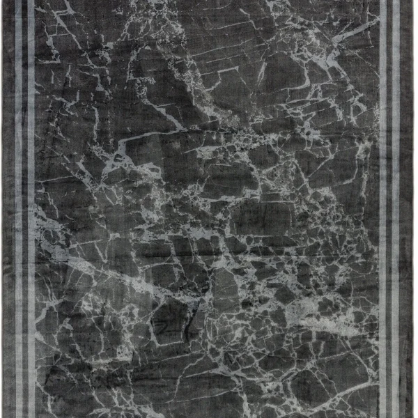 Covor gri modern persan model abstract Zehraya Grey Border 3 mm 200x290 cm ZEHR2002900003