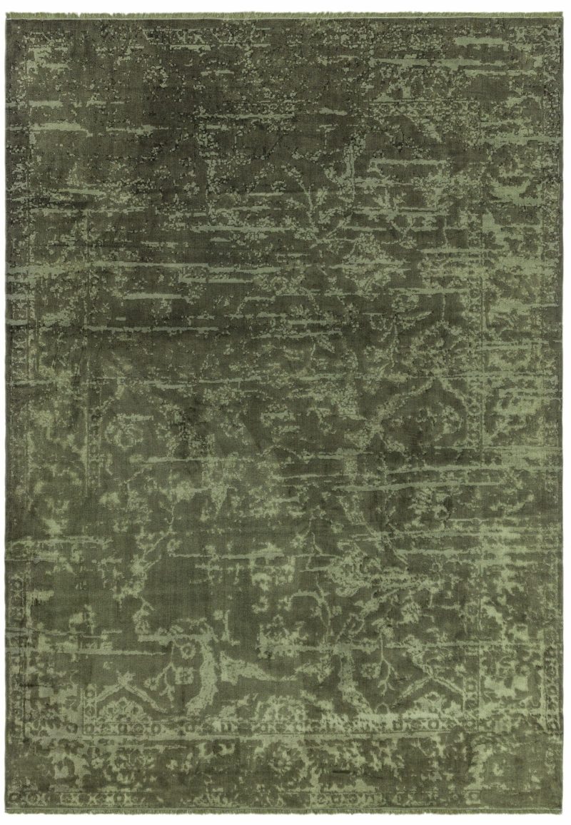 Covor verde modern persan model abstract Zehraya Green Abstract 3 mm 160x230 cm ZEHR1602300006 - imagine 2