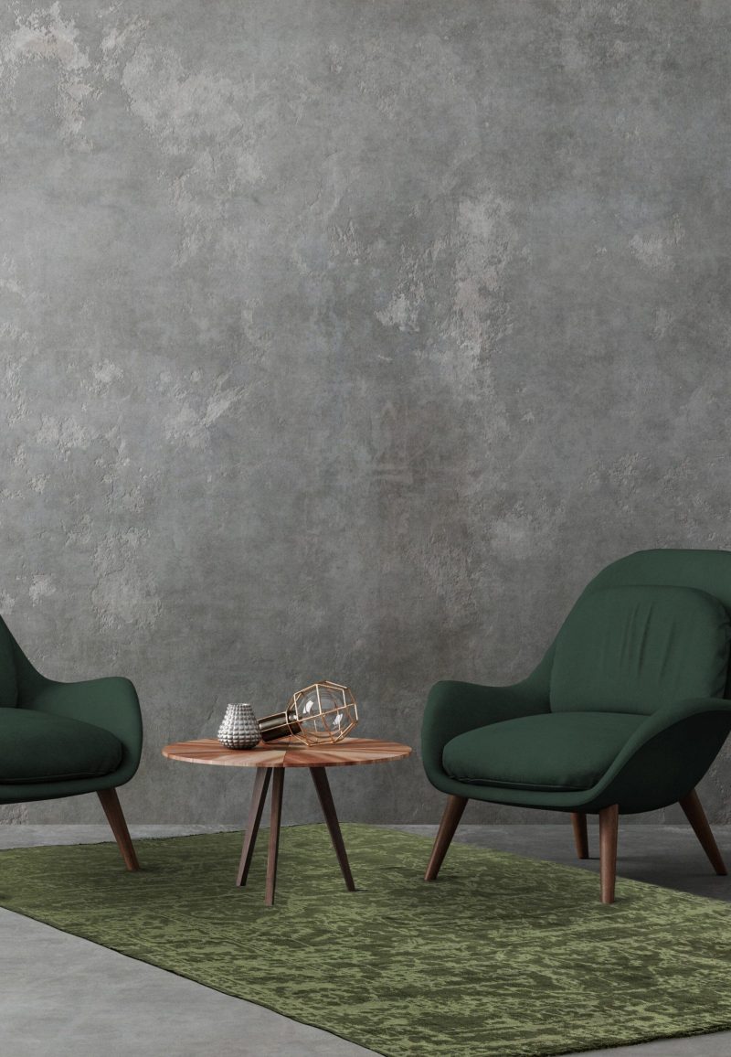 Covor verde modern persan model abstract Zehraya Green Abstract 3 mm 160x230 cm ZEHR1602300006 - imagine 3