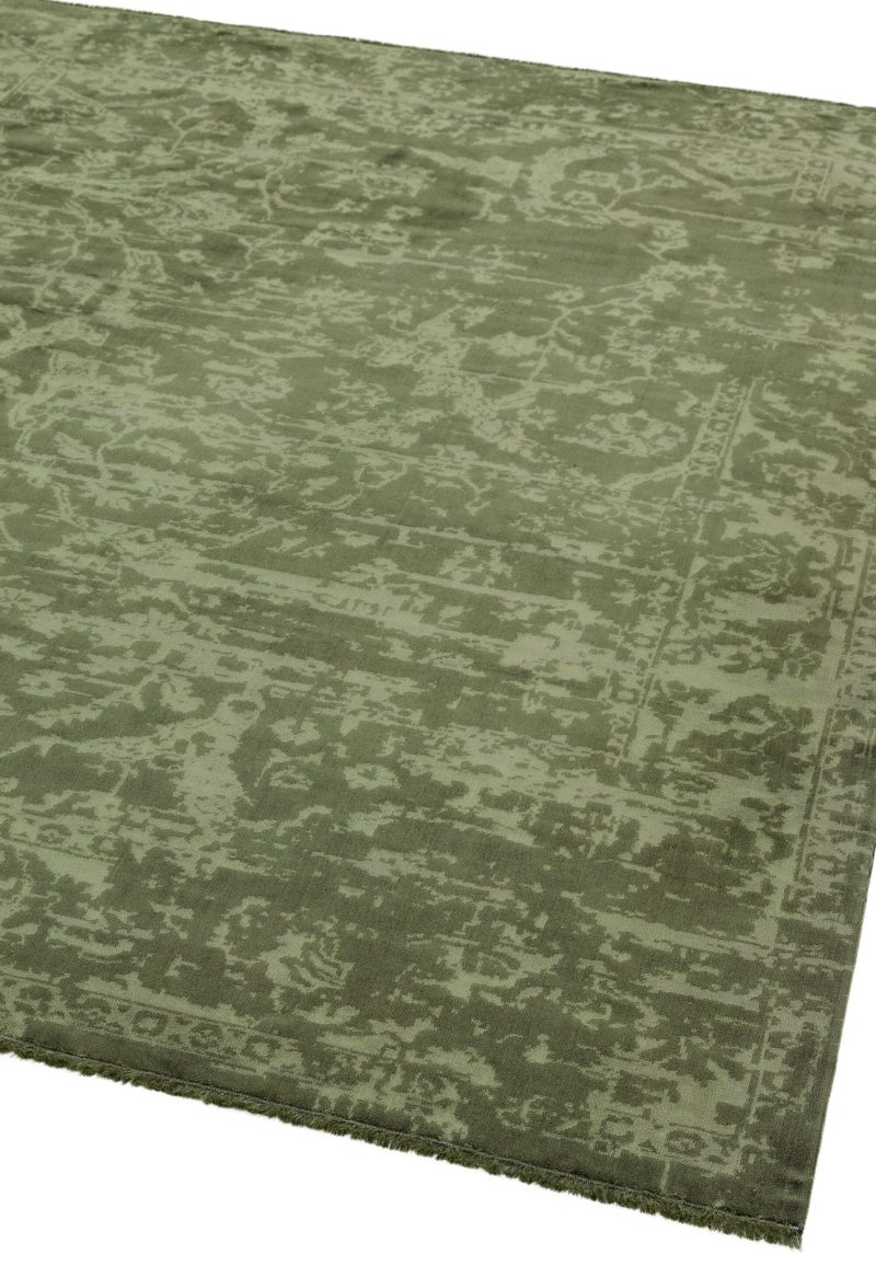 Covor verde modern persan model abstract Zehraya Green Abstract 3 mm 160x230 cm ZEHR1602300006 - imagine 4