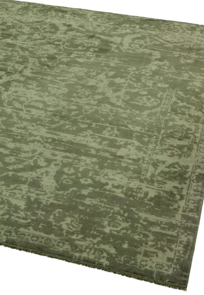 Covor verde modern persan model abstract Zehraya Green Abstract 3 mm 120x180 cm ZEHR1201800006 - imagine 4