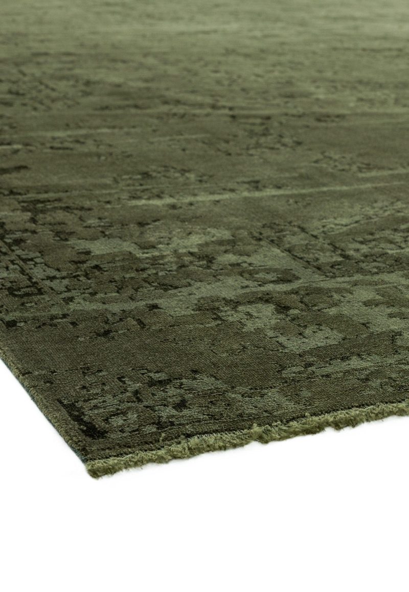 Covor verde modern persan model abstract Zehraya Green Abstract 3 mm 160x230 cm ZEHR1602300006 - imagine 5