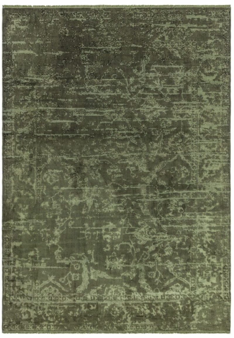 Covor verde modern persan model abstract Zehraya Green Abstract 3 mm 120x180 cm ZEHR1201800006