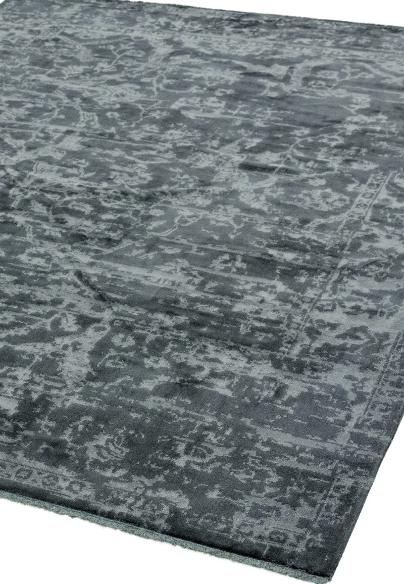 Covor gri modern persan model abstract Zehraya Charcoal Abstract 3 mm 200x290 cm ZEHR2002900007 - imagine 4