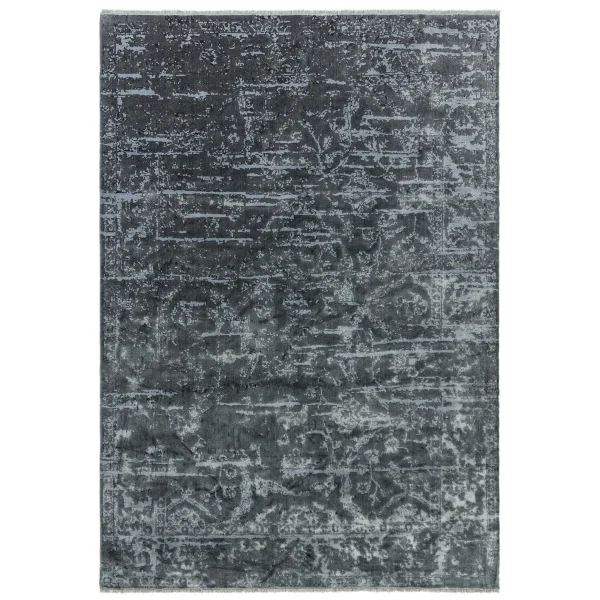 Covor gri modern persan model abstract Zehraya Charcoal Abstract 3 mm 160x230 cm ZEHR1602300007