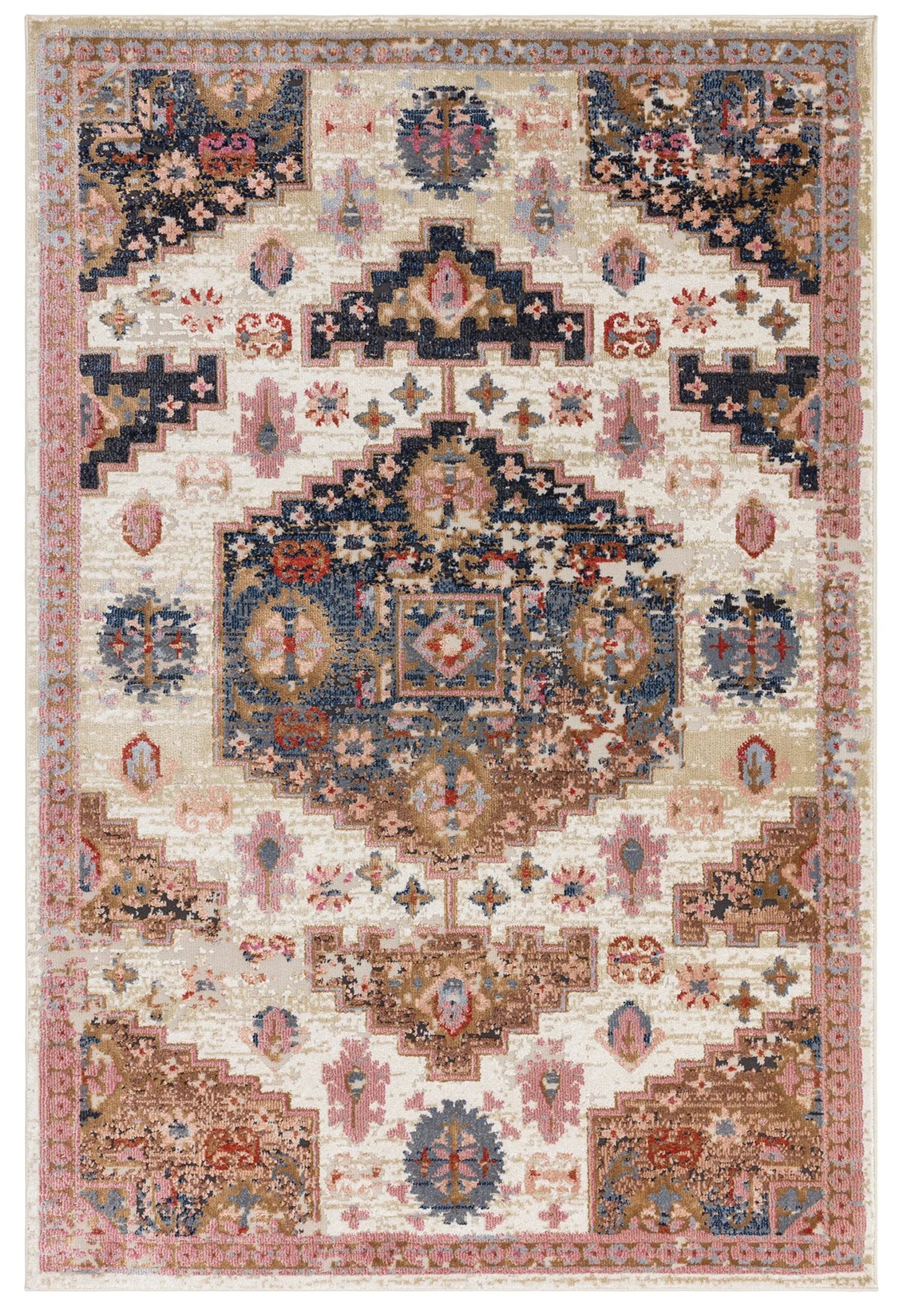 Covor traditional persan model geometric Zola Aras 21 mm 155×230 cm ZOLA1552300003