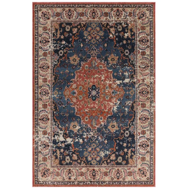 Covor traditional persan model geometric Zola Heris 28 mm 195x290 cm ZOLA1952900001