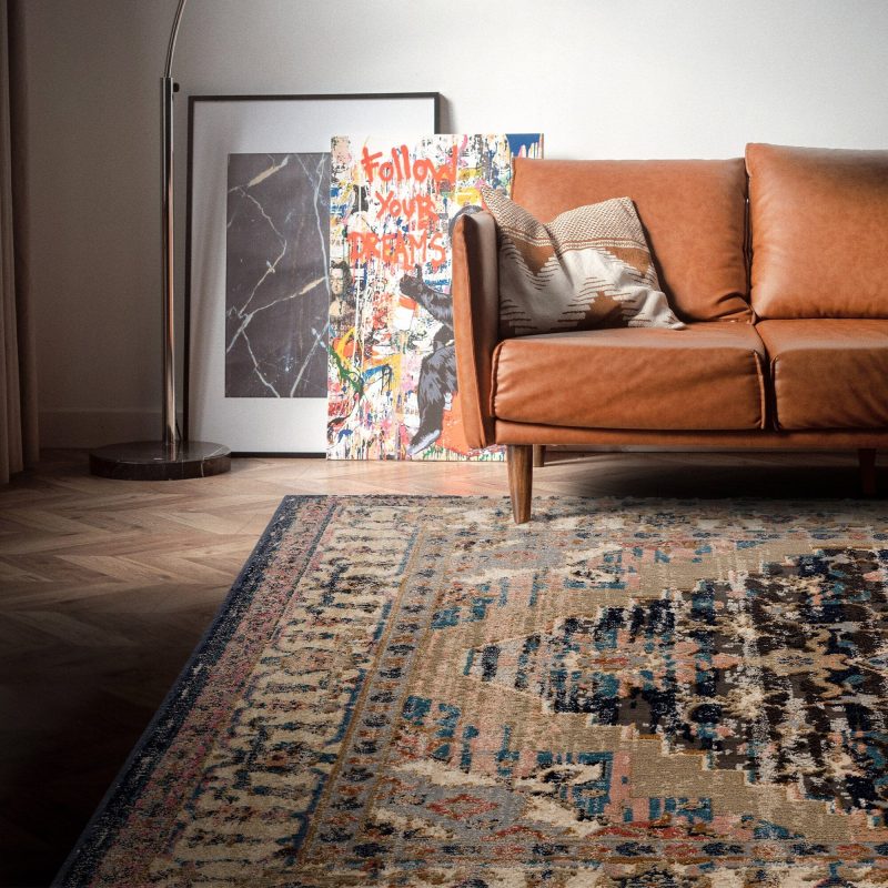 Covor traditional persan model geometric Zola Razan 23 mm 155x230 cm ZOLA1552300005 - imagine 3