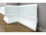 Plintă decorativă, albă, DUROTEC 35, 25x160x2440 mm
