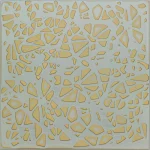 Tavan fals decorativ gri cu auriu, Retro 110 S-Z, 50x50 cm