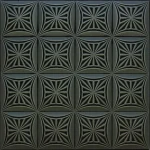 Plăci decorative tavan model Retro 81, fabricate din polistiren, dimensiuni 50x50 cm, design geometric cu stele și romburi în relief, nuanțe de negru cu accente argintii, pachet pentru 22 mp. Caracteristici cheie: • Model geometric complex cu stele și romburi încadrate • Dimensiuni practice de 50x50 cm pentru montaj facil • Proprietăți de izolare termică și fonică • Material rezistent ce își menține aspectul în timp Tavan fals decorativ Retro 81 C-S negru cu argintiu 50x50 cm 22 mp/pachet Material: polistiren