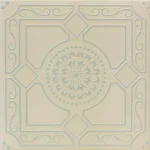 Tavan fals decorativ polistiren, crem cu albastru, Folk 32 N, 50x50 cm