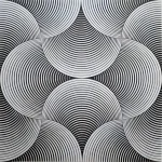 Tavan ornamental iluzie optica, alb cu negru, Trans 2C, 50x50 cm, 30mp/pachet