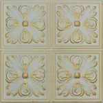 Tavan din polistiren decorativ, gri auriu, 50x50 cm, Retro 05 S-Z, 22 mp/pachet