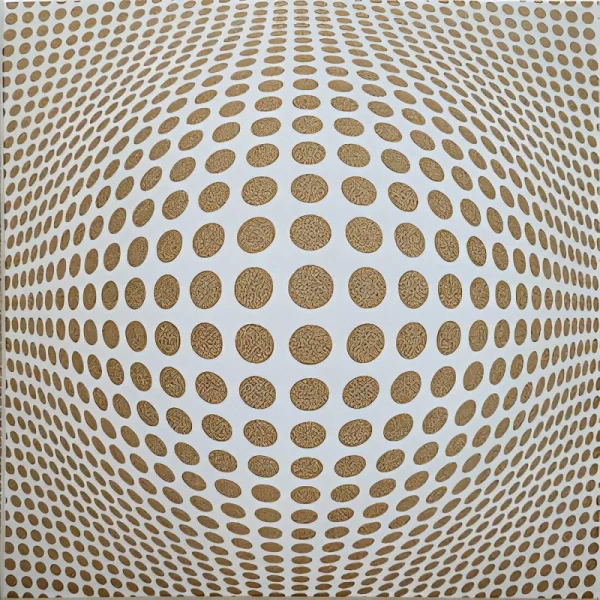 Tavan polistiren iluzie optica, alb auriu, Trans 1Z, 50x50 cm 30 mp/pachet