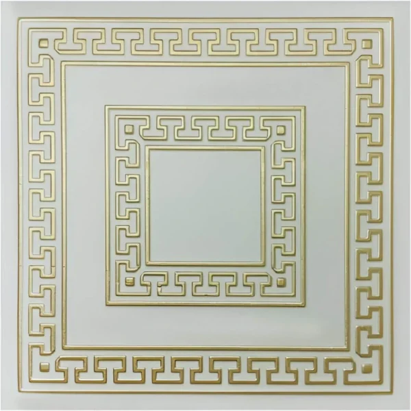 Tavan Fals Decorativ Retro S Z Gri cu Auriu x cm