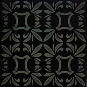 Tavan decorativ Retro c s negru argintiu model floral x cm