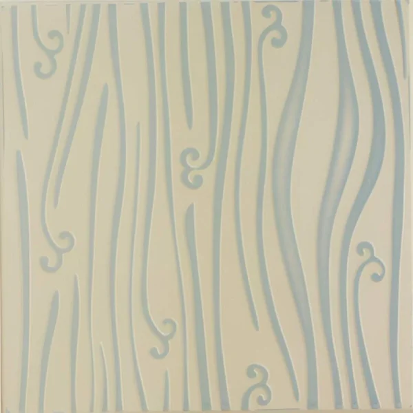 Tavan fals decorativ polistiren, crem albastru, Folk 102 N, 50x50 cm, 28 mp/pachet