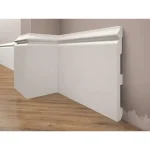 Plintă decorativă, albă, DUROTEC 33, 18x180x2440 mm
