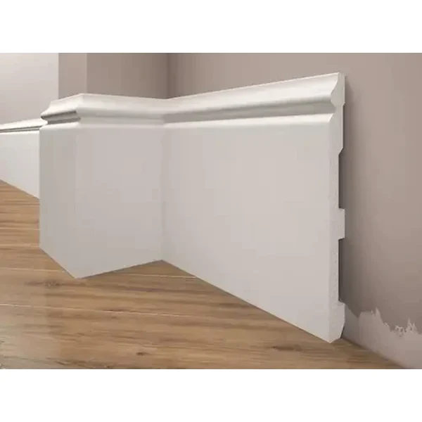 Plintă decorativă, albă, DUROTEC 33, 18x180x2440 mm