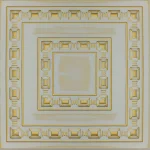 Tavan decorativ, retro, gri auriu, 50x50 cm, Retro 103 s-z
