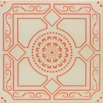 Tavan decorativ polistiren, crem cu rosu, Folk 32 R, 50x50 cm, 26 mp/pachet Tavan decorativ polistiren, crem cu rosu, Folk 32 R, 50x50 cm, 26 mp/pachet