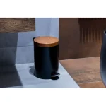 Coș de gunoi, oțel vopsit negru, AWD02031786, AWD Interiors, 5L