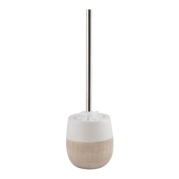 Perie WC, ceramică alb maro, Isana, AWD02191441, AWD Interiors