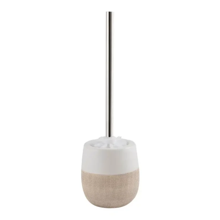Perie WC, ceramică alb maro, Isana, AWD02191441, AWD Interiors