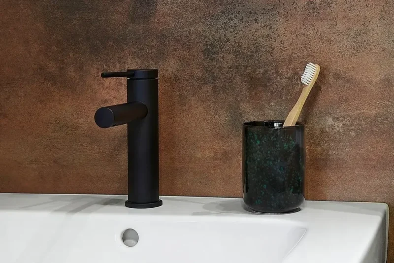 Pahar baie, ceramică negru verde, Beso, AWD02191925, AWD Interiors 300 ml