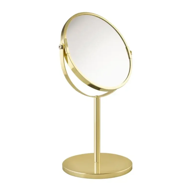 Oglindă machiaj, aurie, oțel, sticlă, AWD02091858, AWD Interiors 15cm