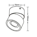 Plafonieră orientabilă neagră LED CCT, design tehnic, Brema Light Prestige