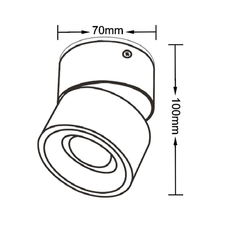 Plafonieră orientabilă neagră LED CCT, design tehnic, Brema Light Prestige - imagine 5