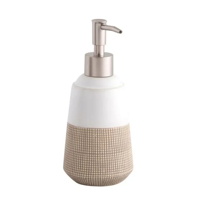 Dispenser săpun cu pompă, ceramică, Isana, AWD02191438, AWD Interiors, 465 ml
