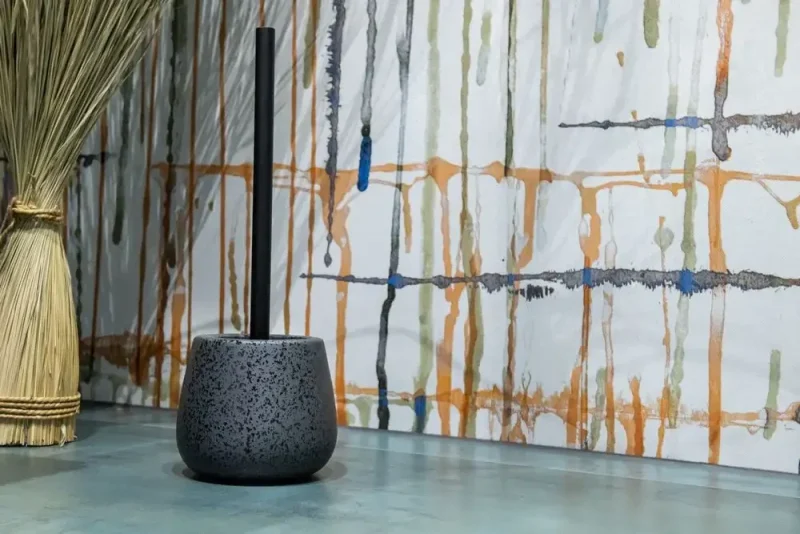 Perie WC ceramică Hades, mată antracit, AWD02191805, AWD Interiors