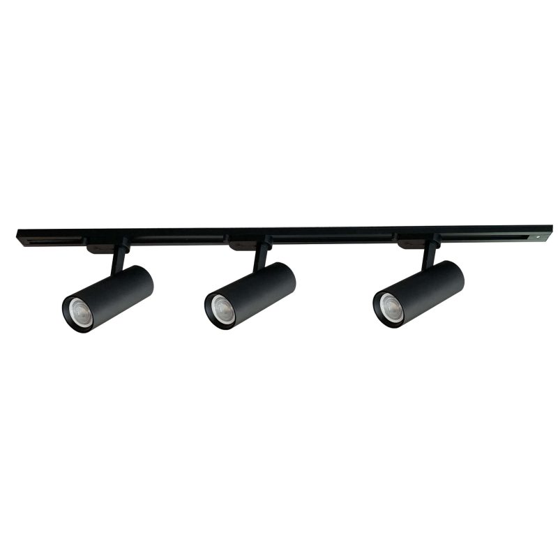 Set iluminat șină 1F negru, iluminat interior, 3xGU10, Ice, Light Prestige