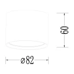 Plafonieră aplicată albă GX53, formă cilindrică, Kendal Light Prestige
