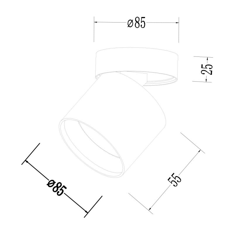 Plafonieră aplicată albă GX53, design modern, Kendal Light Prestige - imagine 4