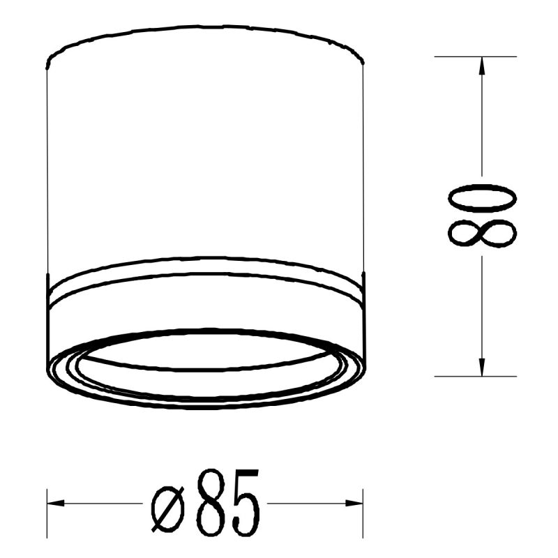 Plafonieră aplicată albă GX53, tavan modern, Kendal Light Prestige - imagine 4