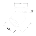 Plafonieră aplicată neagră GX53, design modern, Kendal Light Prestige