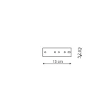 Conector I magnetic negru, sistem iluminat pe șină Light Prestige