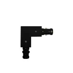 Conector L 1F negru, accesorii șină, Snow Light Prestige