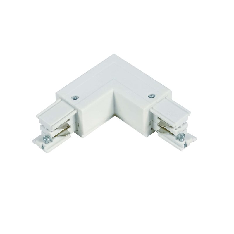 Conector L 3F stânga alb Light Prestige