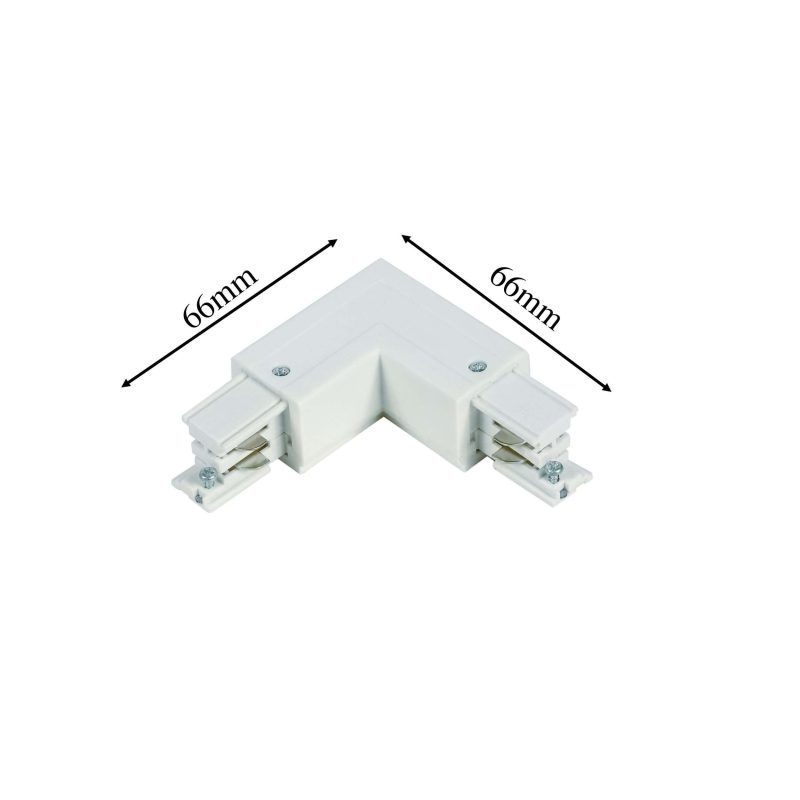 Conector L 3F stânga alb Light Prestige - imagine 3