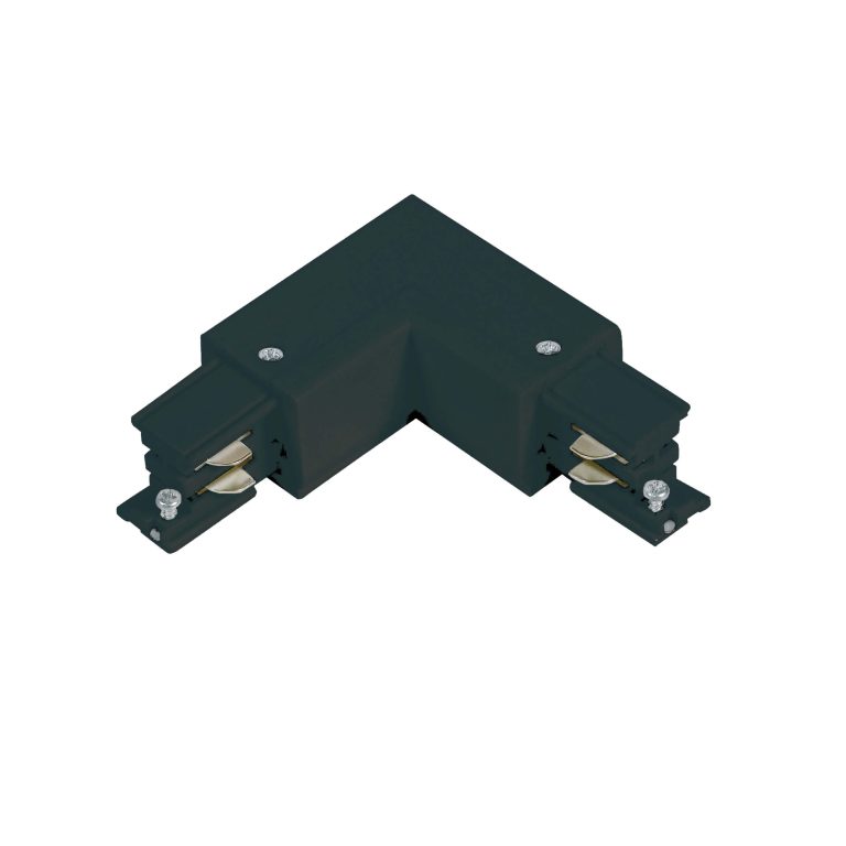 Conector L 3F stânga negru Light Prestige