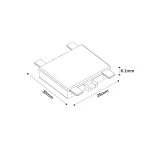 Conector aplicat tip I alb, sistem Magnetic Slim Light Prestige